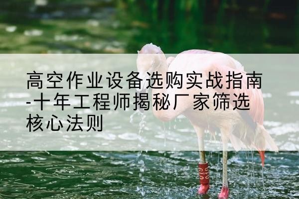 霞浦剪叉式升降机厂家-高空作业设备选购实战指南-十年工程师揭秘厂家筛选核心法则